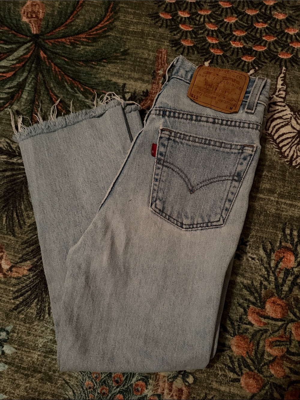 Levi's Light Blue Denim Jeans with Raw Hem VINTAGE DENIM!